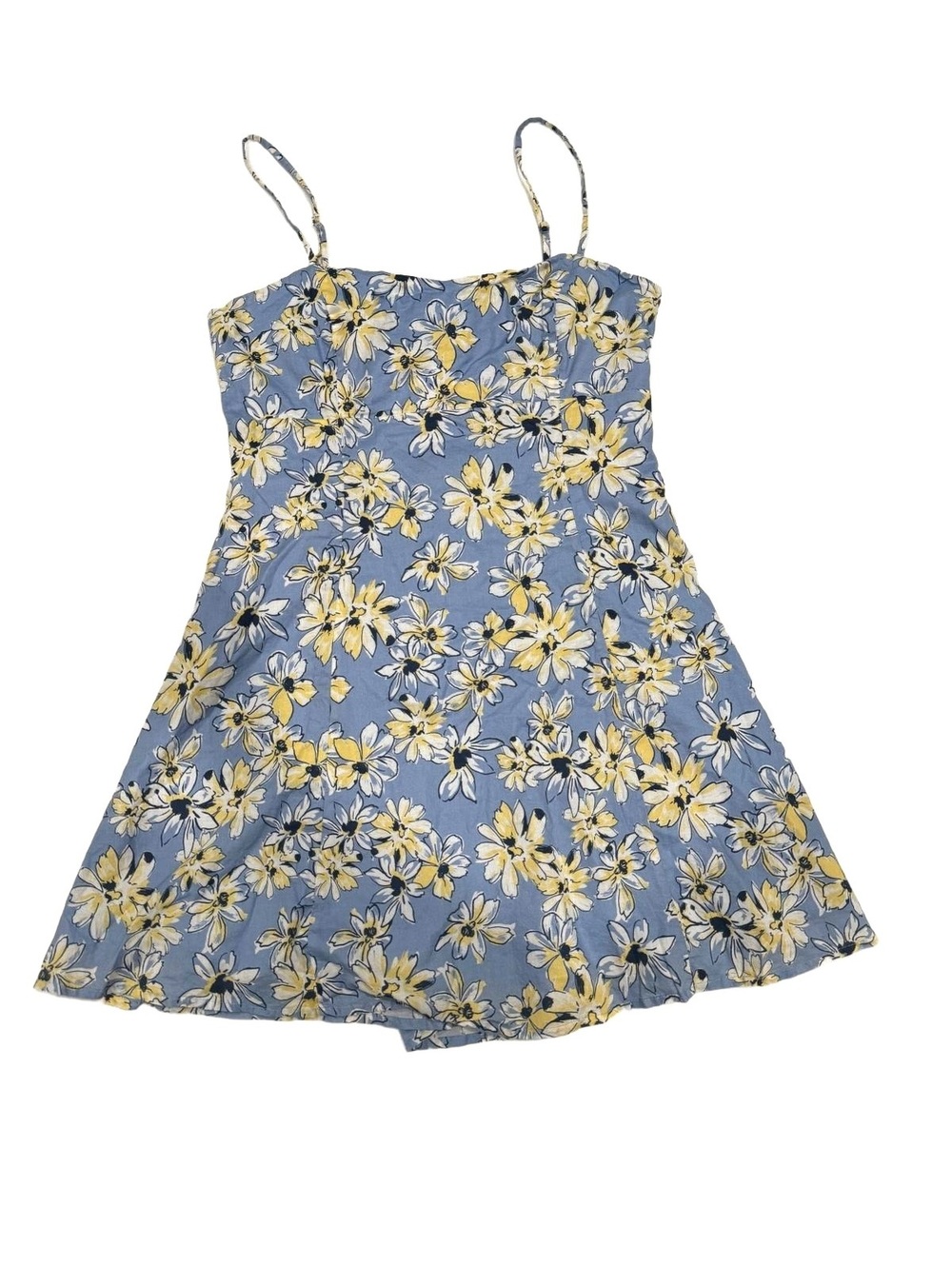 Lulus Blossom Together Light Blue Floral Cutout Mini Dress Size Large - Picture 2 of 9